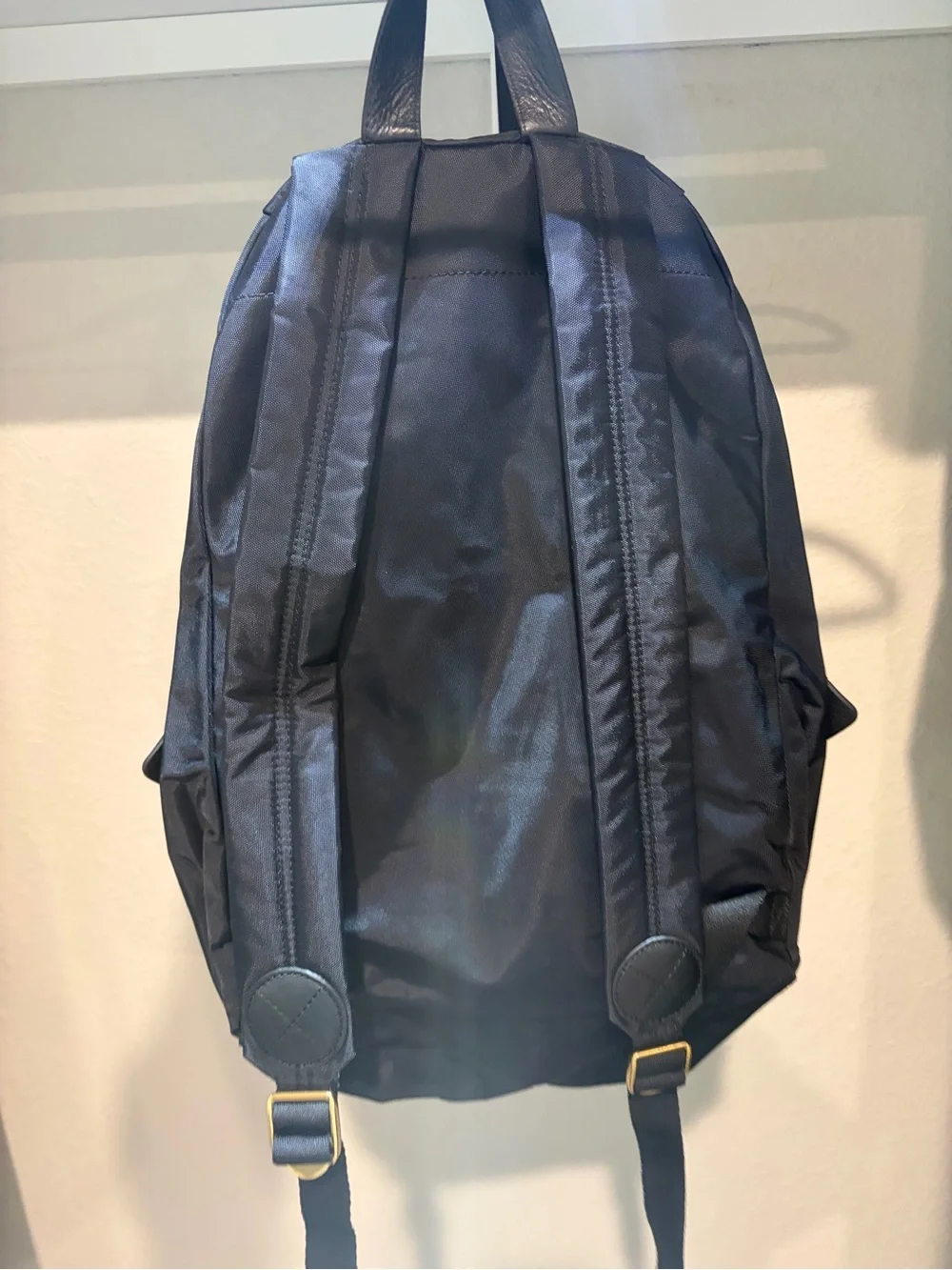 Marc by Marc Jacobs Black Nylon Backpack with Gold Zippers